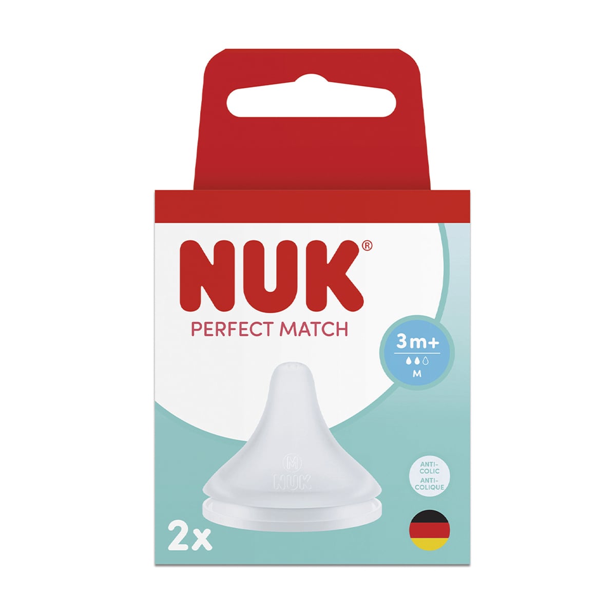 Силіконова соска NUK Perfect Match від 3 місяців, 2 шт (3954266)